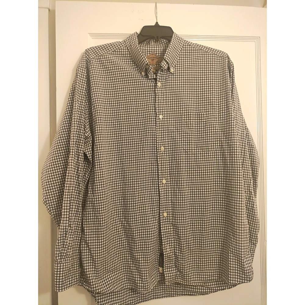 Bills Khakis Men's XXL Tailored Blue/White Check Button-Down Shirt w/ Pockets